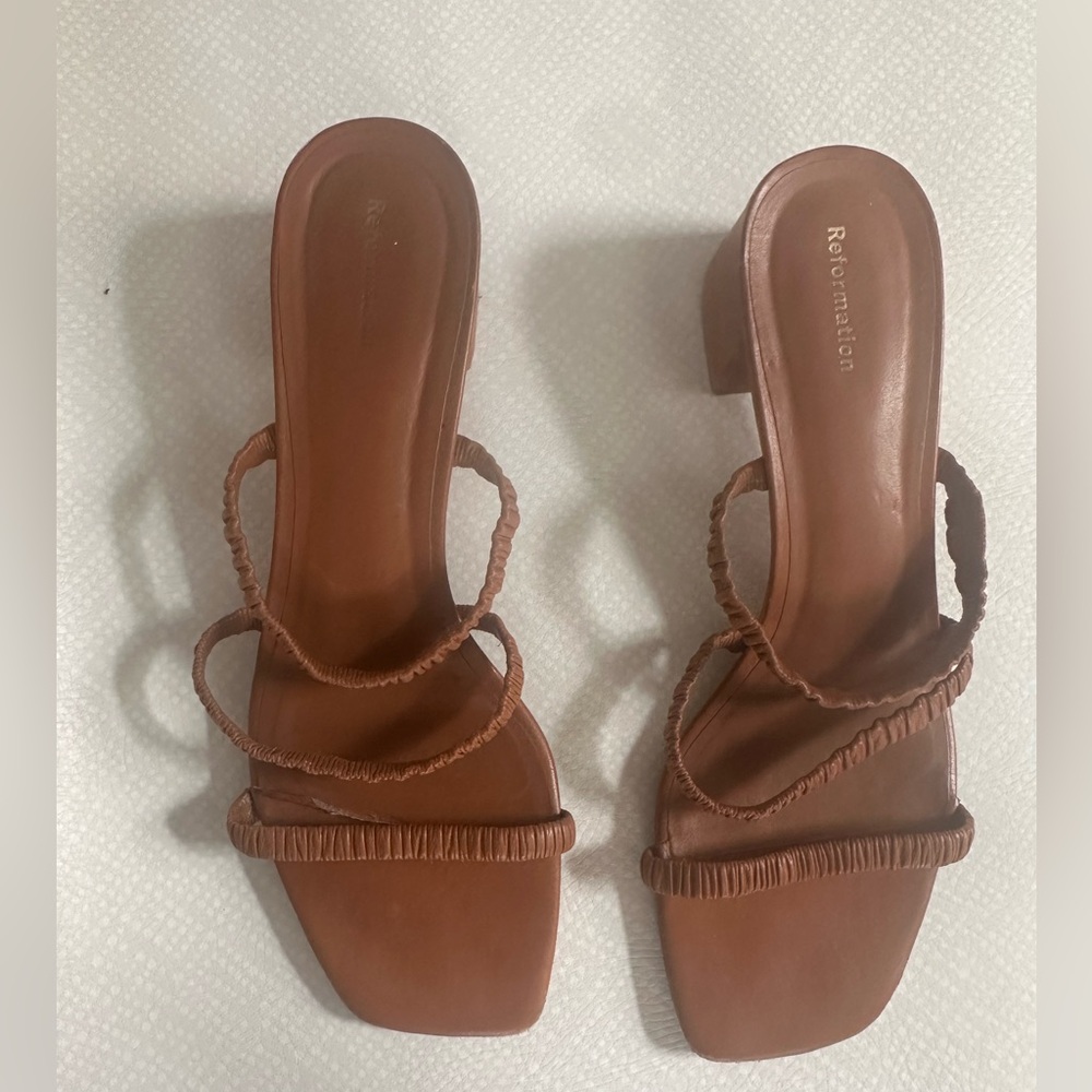 Reformation mini kitten heel sandals